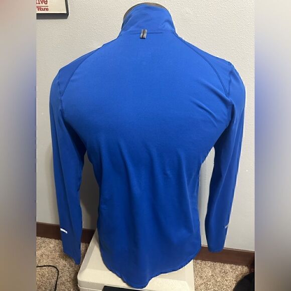 Nike DriFit Mens Small Blue Half ZIP Running Pullover - Picture 2 of 7